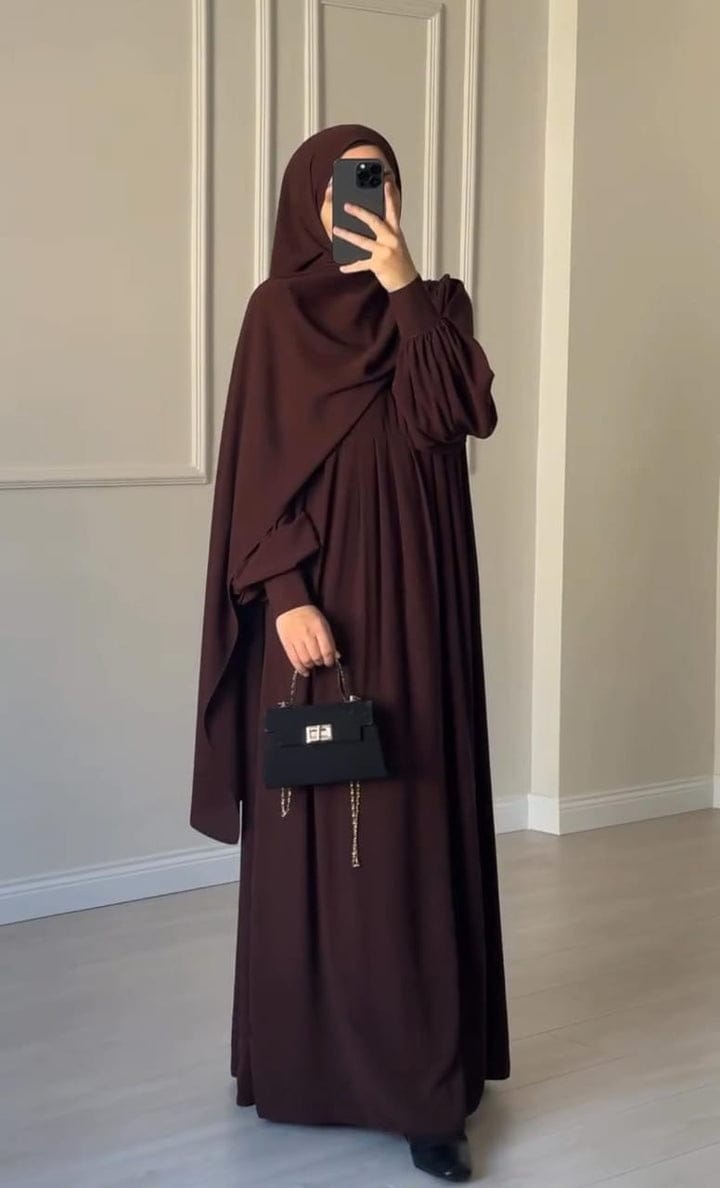 Brown Abaya with Stroller 