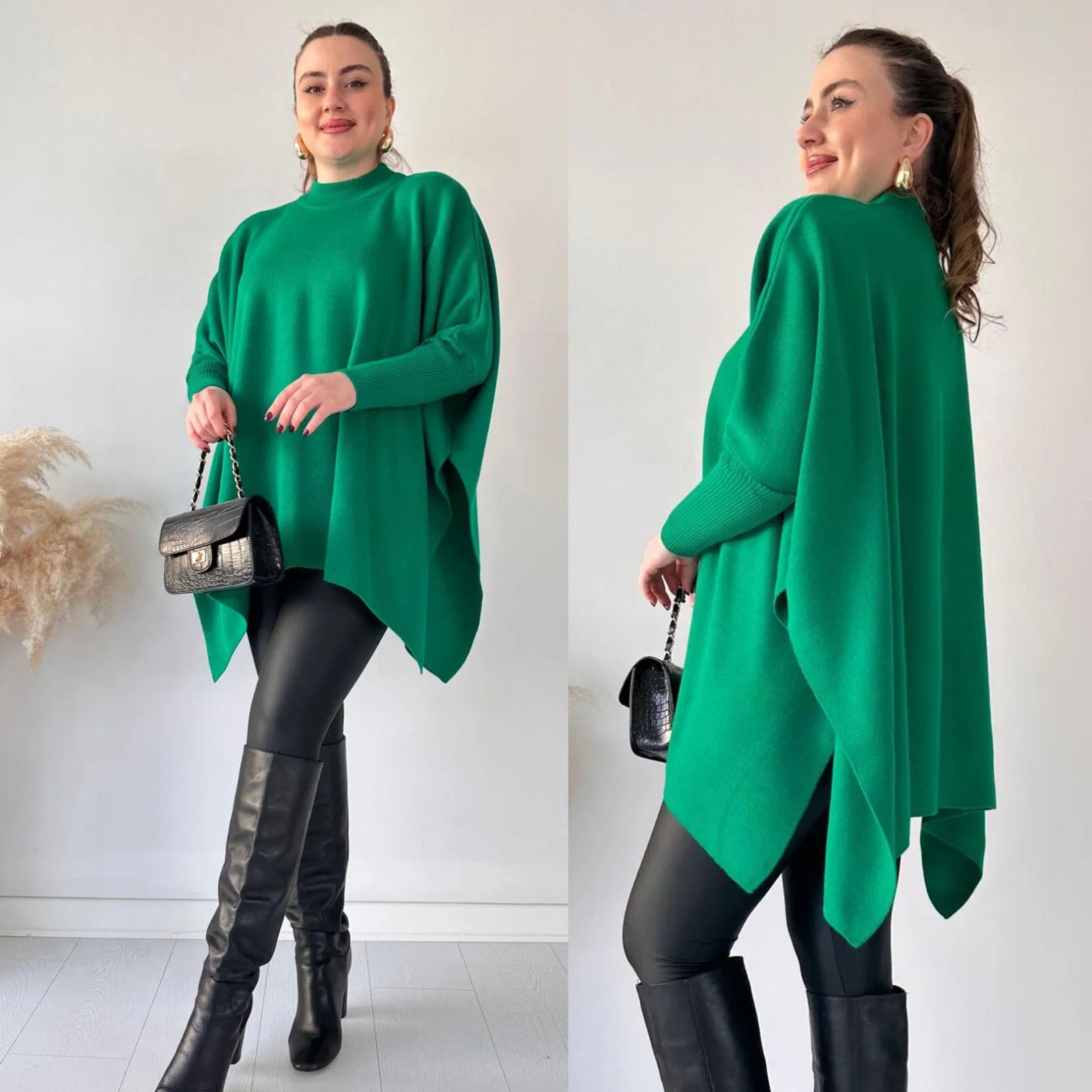 Stylish Bat-wing Poncho