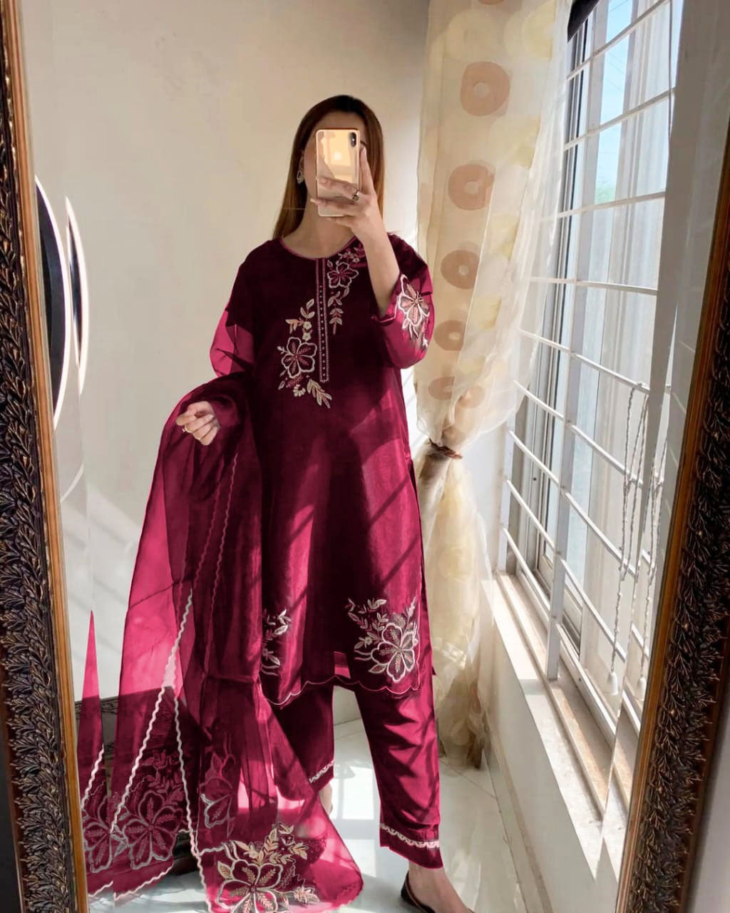 Elegant Hand Embroidery Formal 3-Piece