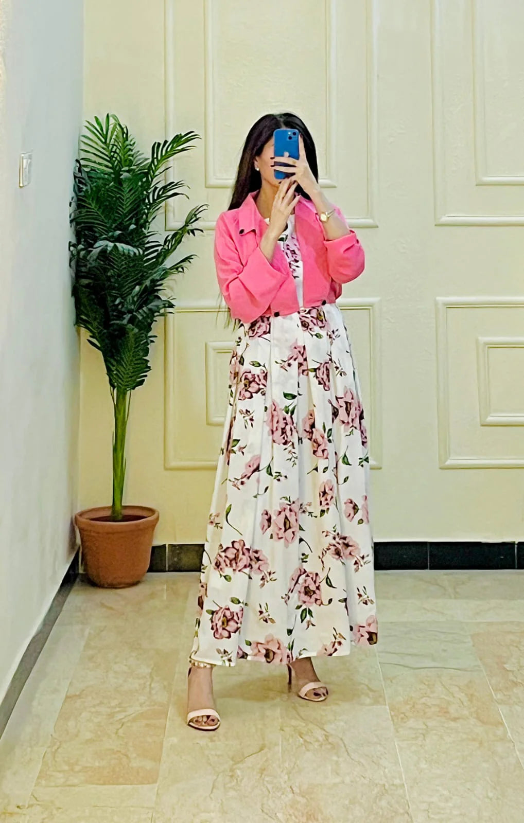 Printed Maxi With Koti 2 Peice