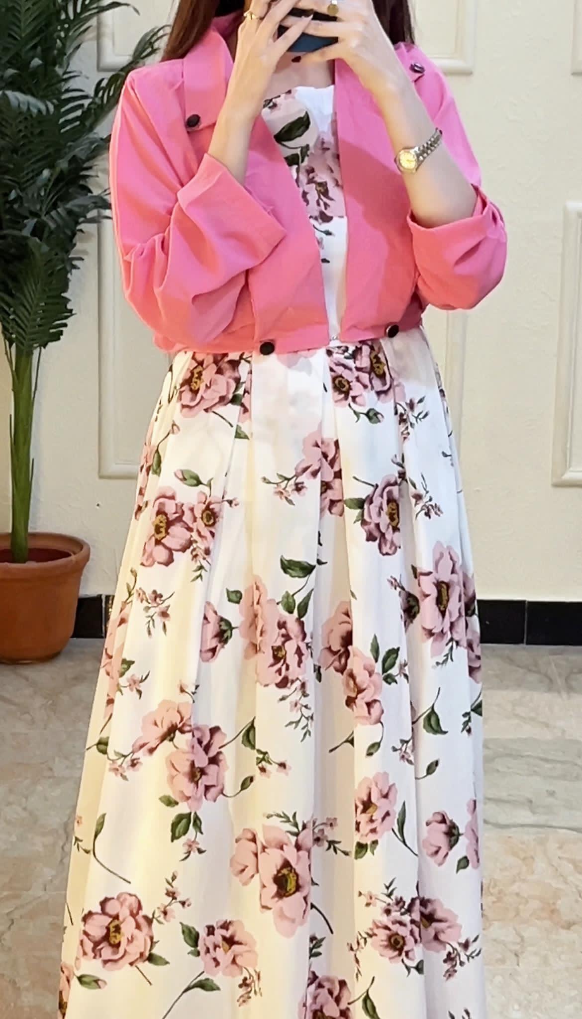 Printed Maxi With Koti 2 Peice