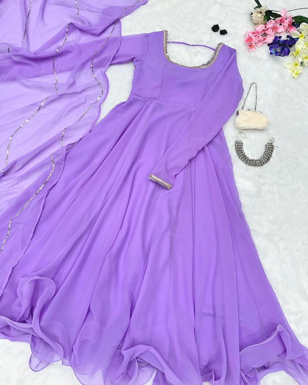 Anar Kali Maxi With Dupatta