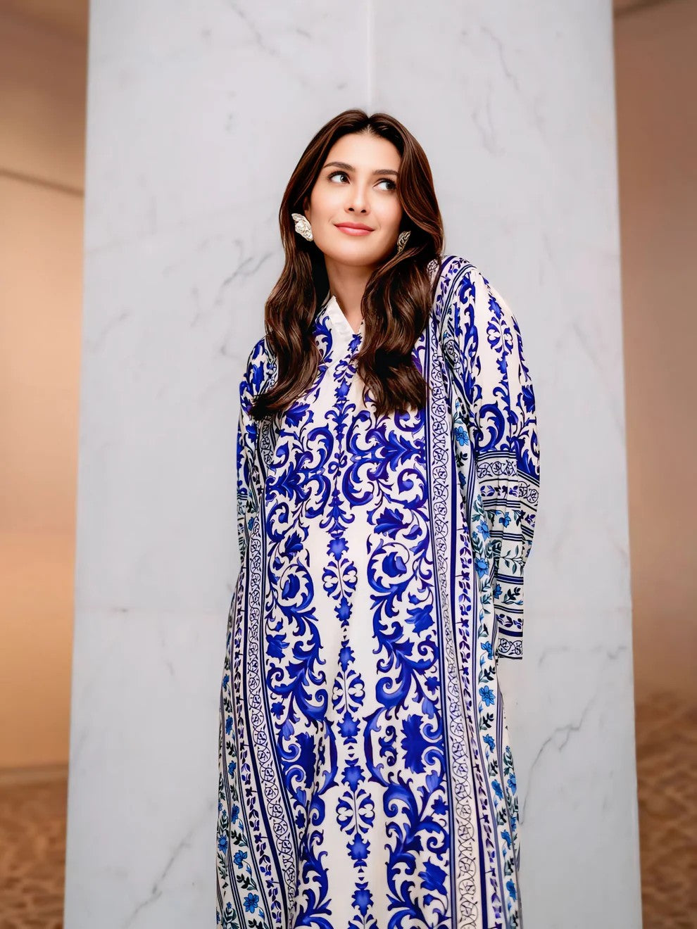 Aiza Kaftaan – Printed 2-Piece Dress