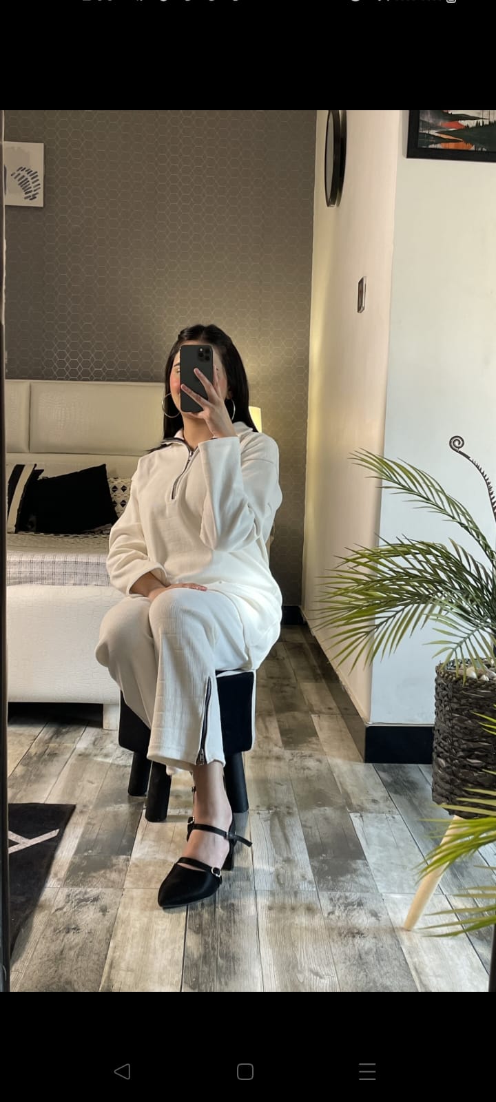 Zipper Highneck Dropshoulder Track Suit 2PCs