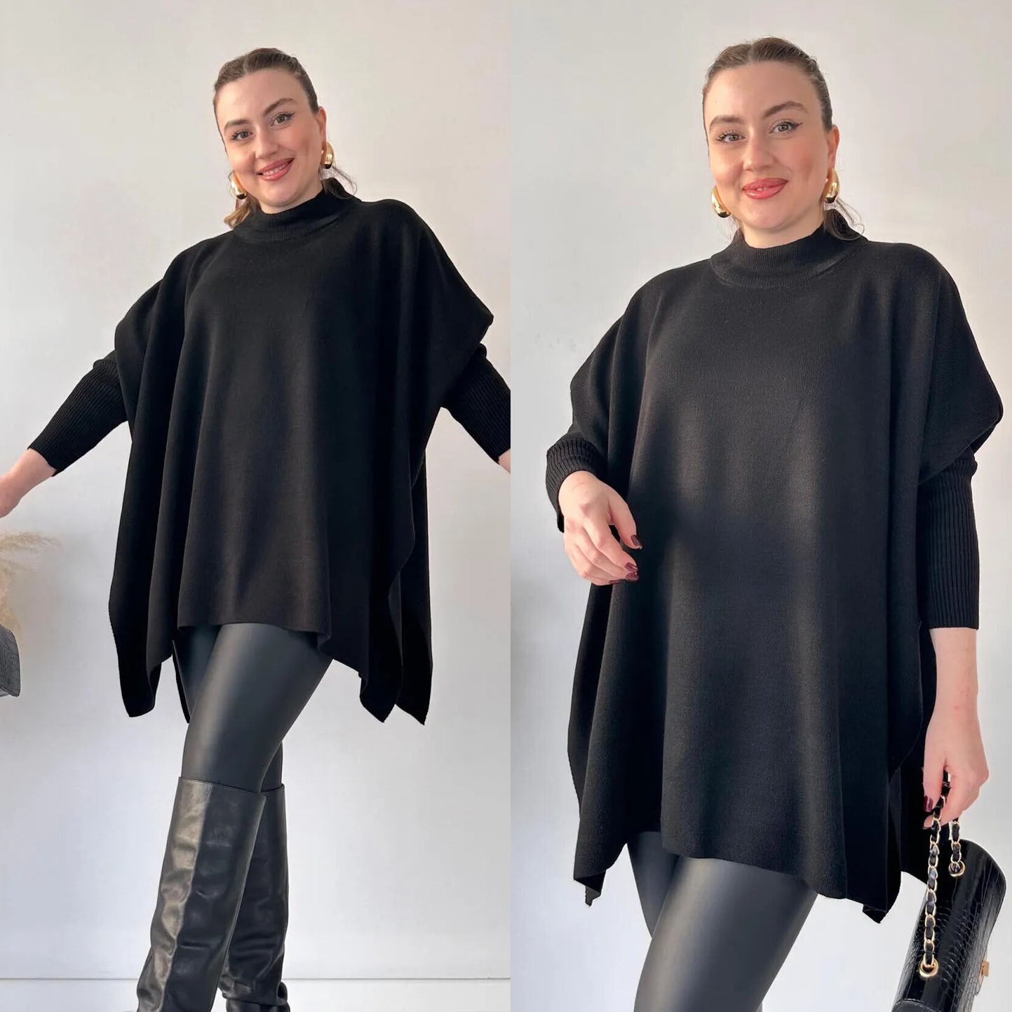 Stylish Bat-wing Poncho