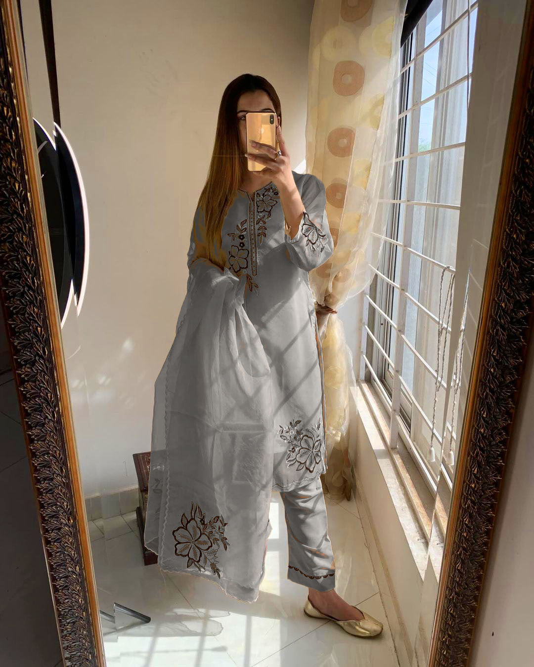 Elegant Hand Embroidery Formal 3-Piece