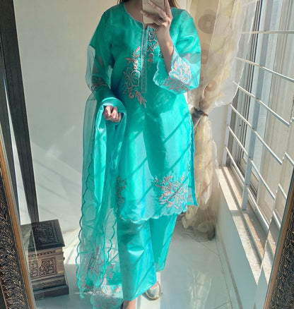 Elegant Hand Embroidery Formal 3-Piece