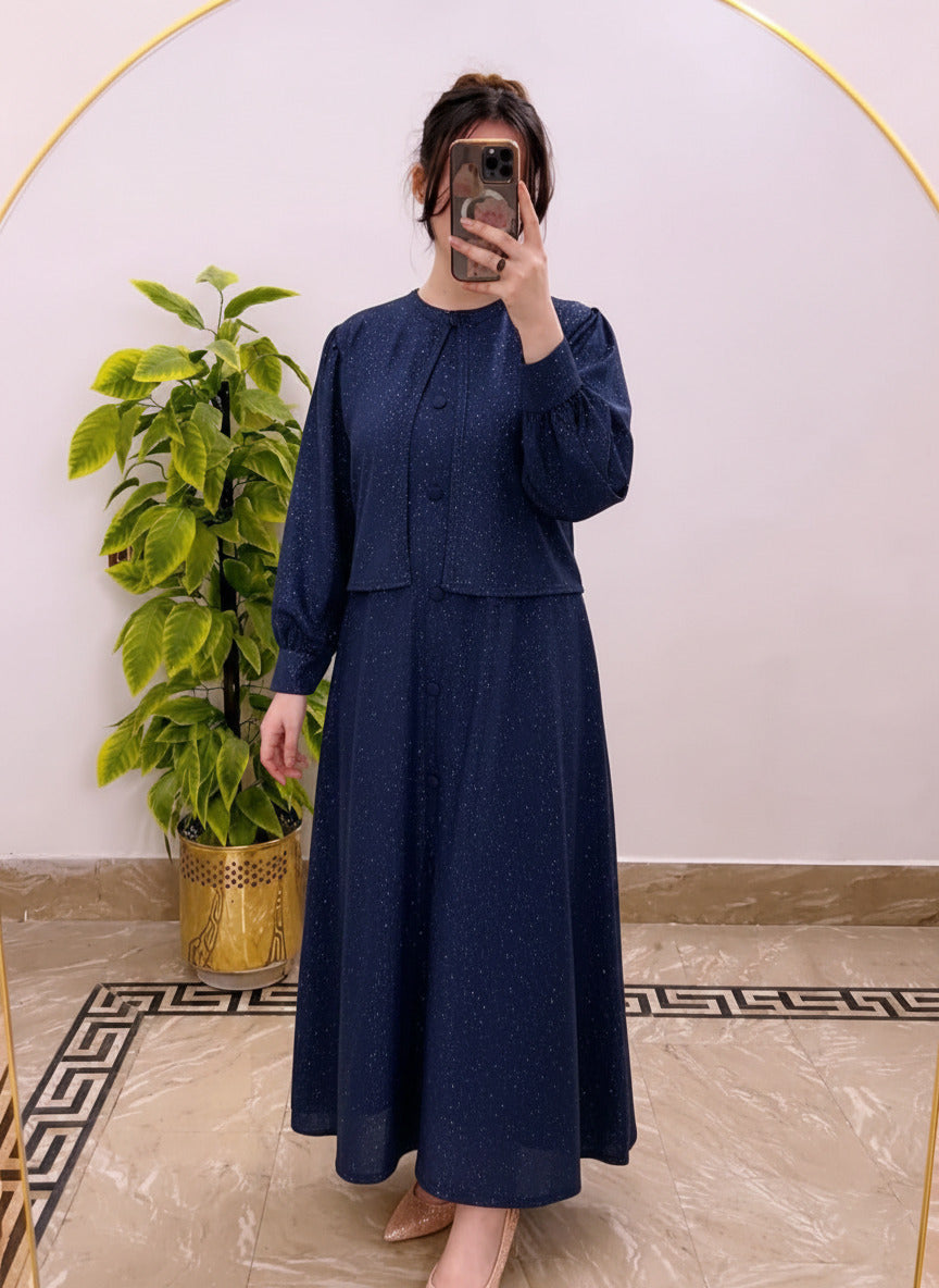 Moonlight Glitter Jacket with Maxi