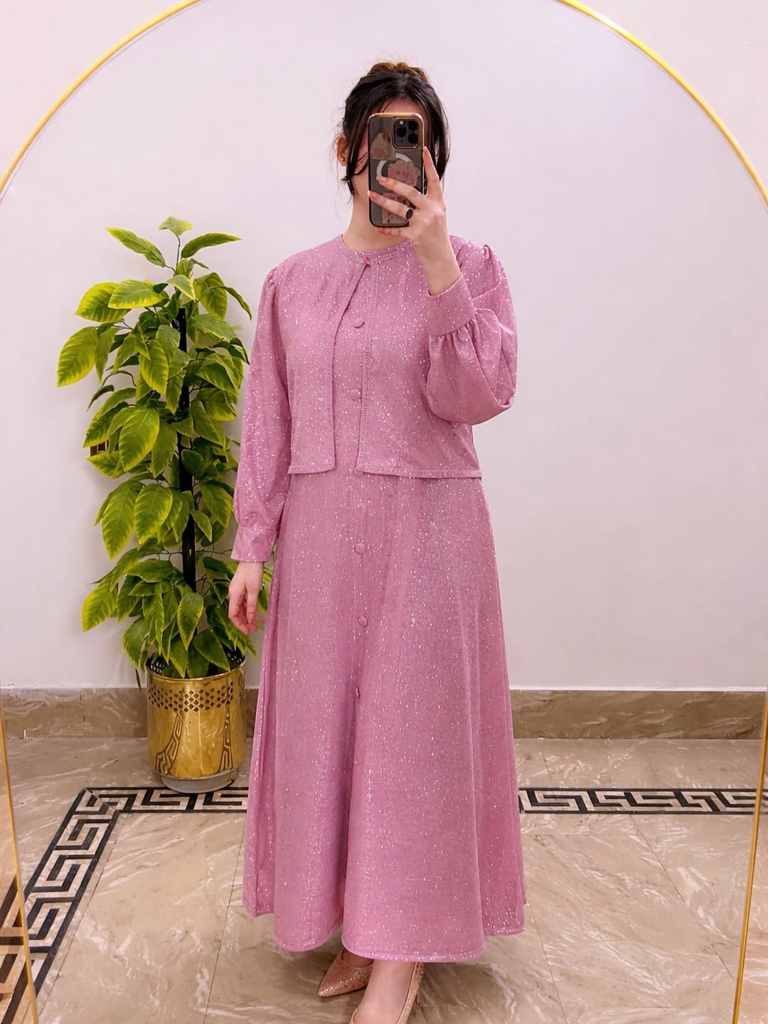 Moonlight Glitter Jacket with Maxi