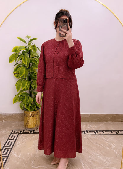 Moonlight Glitter Jacket with Maxi