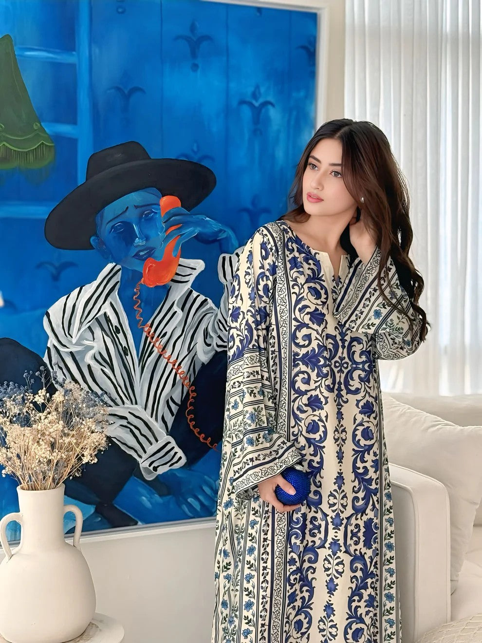 Aiza Kaftaan – Printed 2-Piece Dress