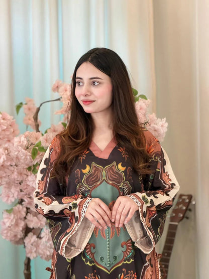 BLACK FARSHI Digital Short 2 piece